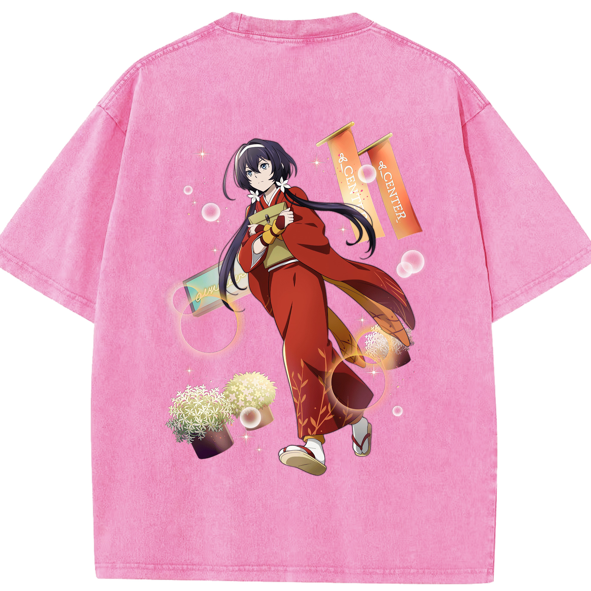 （画像用） 文豪ストレイドッグス Bungo Stray Dogs 綿100% ヴィンテージ風 半袖Tシャツ（背面プリント）